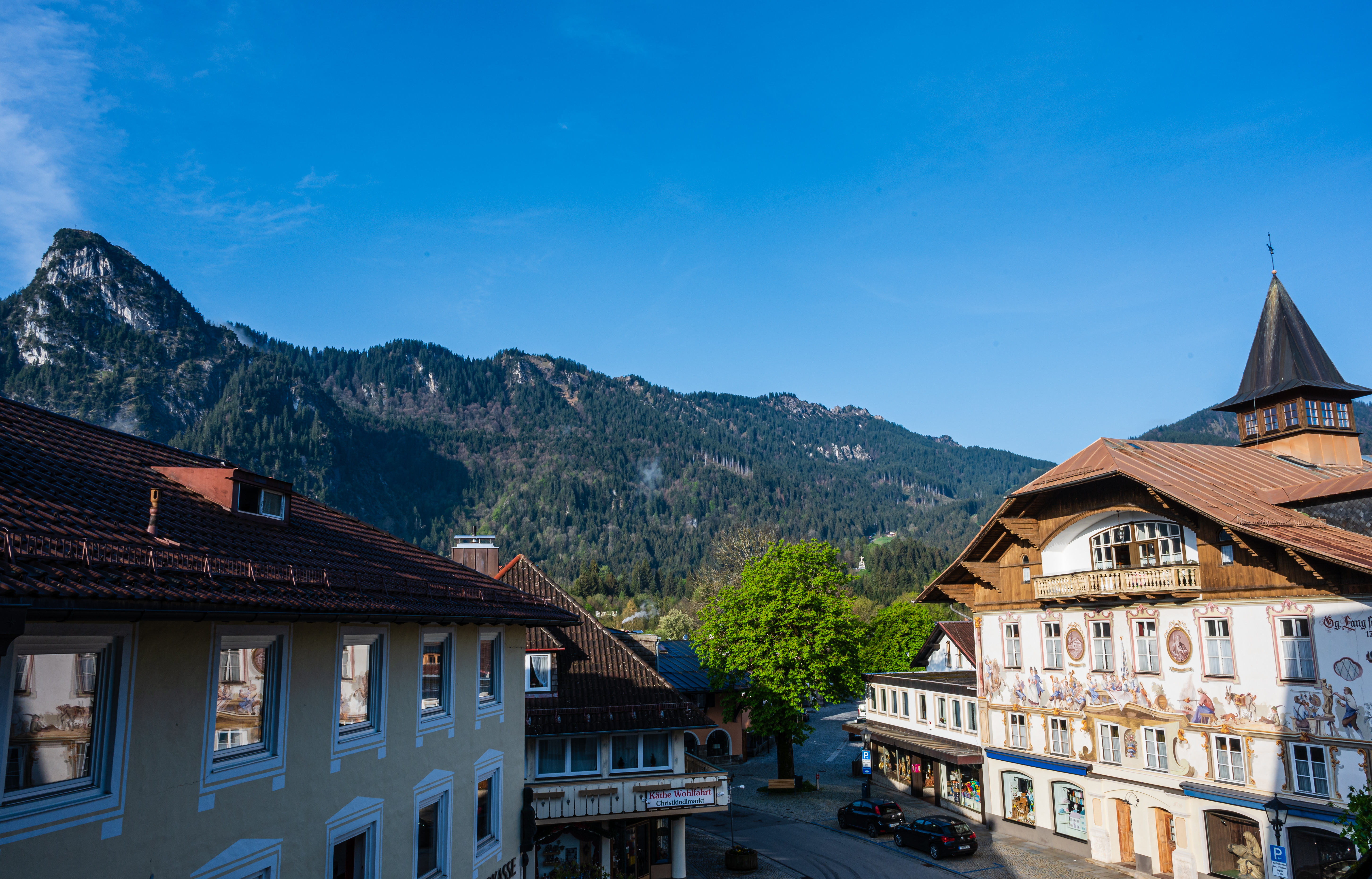 Blick vom Hotel Wittelsbach auf den Kofel